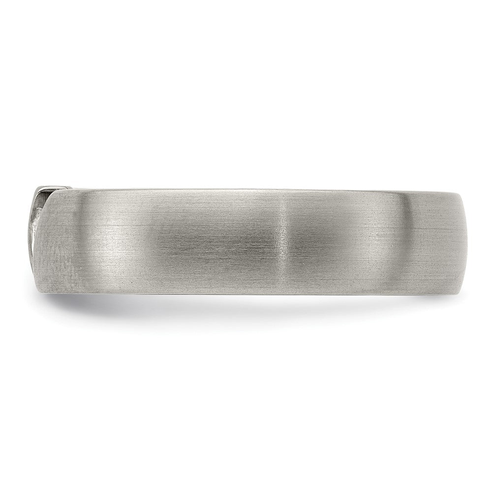 Edward Mirell Titanium Brushed .10ct Diamond 6mm Band