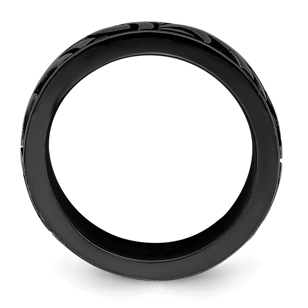 Edward Mirell Black Ti Casted Design 7mm Band