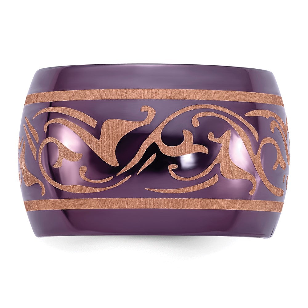 Edward Mirell Black Ti Domed Anodized Copper Color 16mm Band