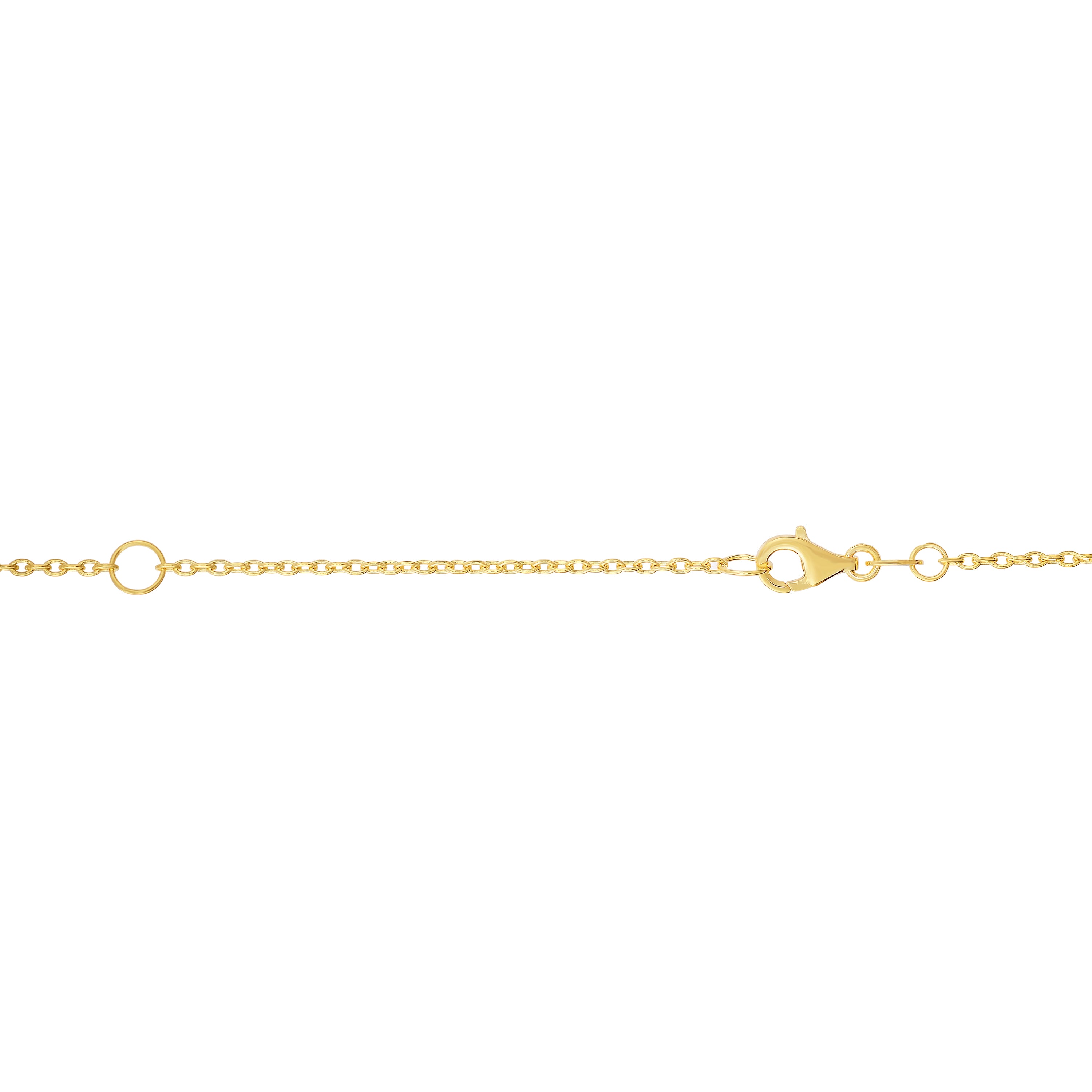 14K Yellow Gold 1.2mm Extendable Cable 18" Chain (Jump Ring at 16 inch) with Lobster Lock