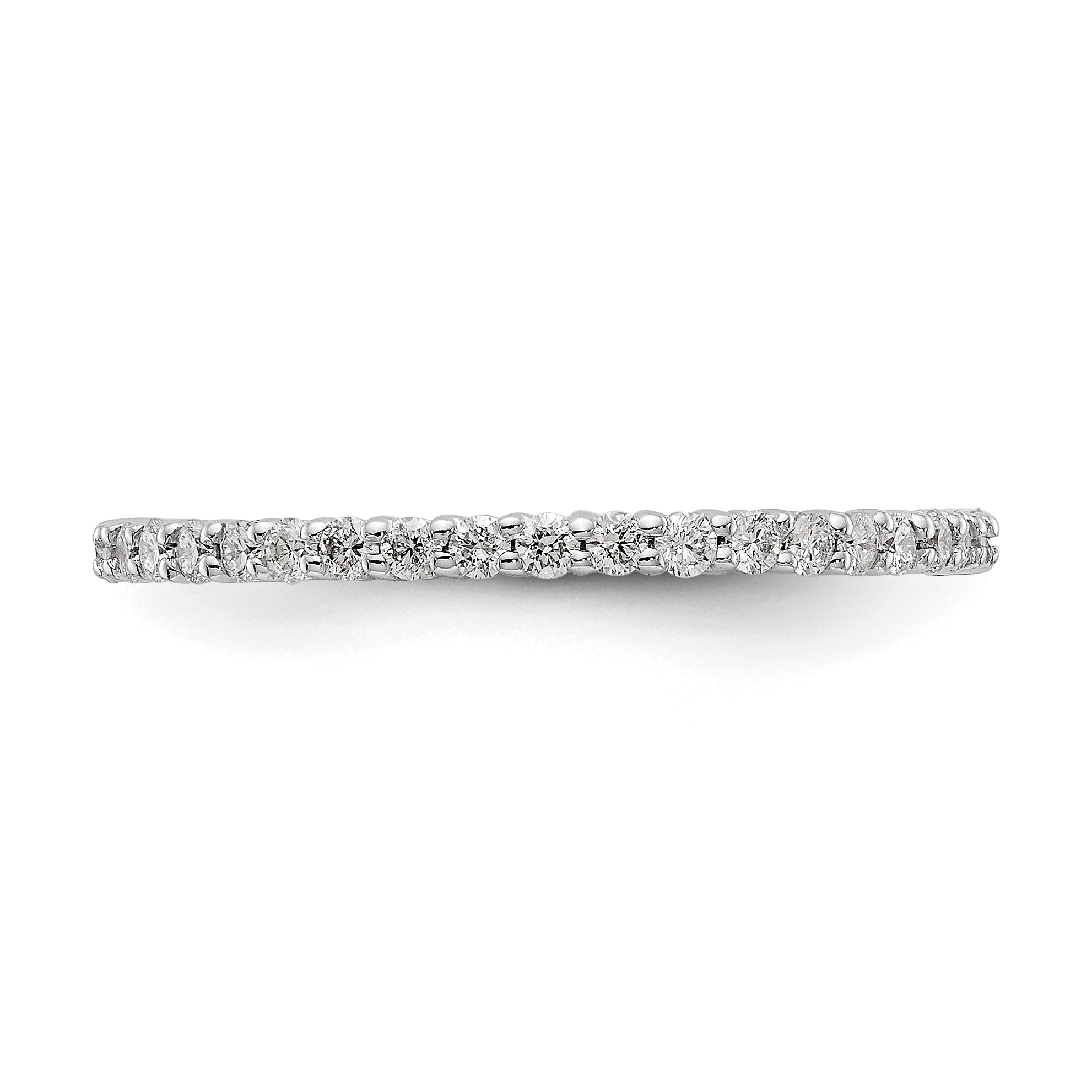 14k White Gold 1/2 carat Lab Grown Diamond VS/SI+ G+ Complete Size 7 Shared Prong Eternity Band