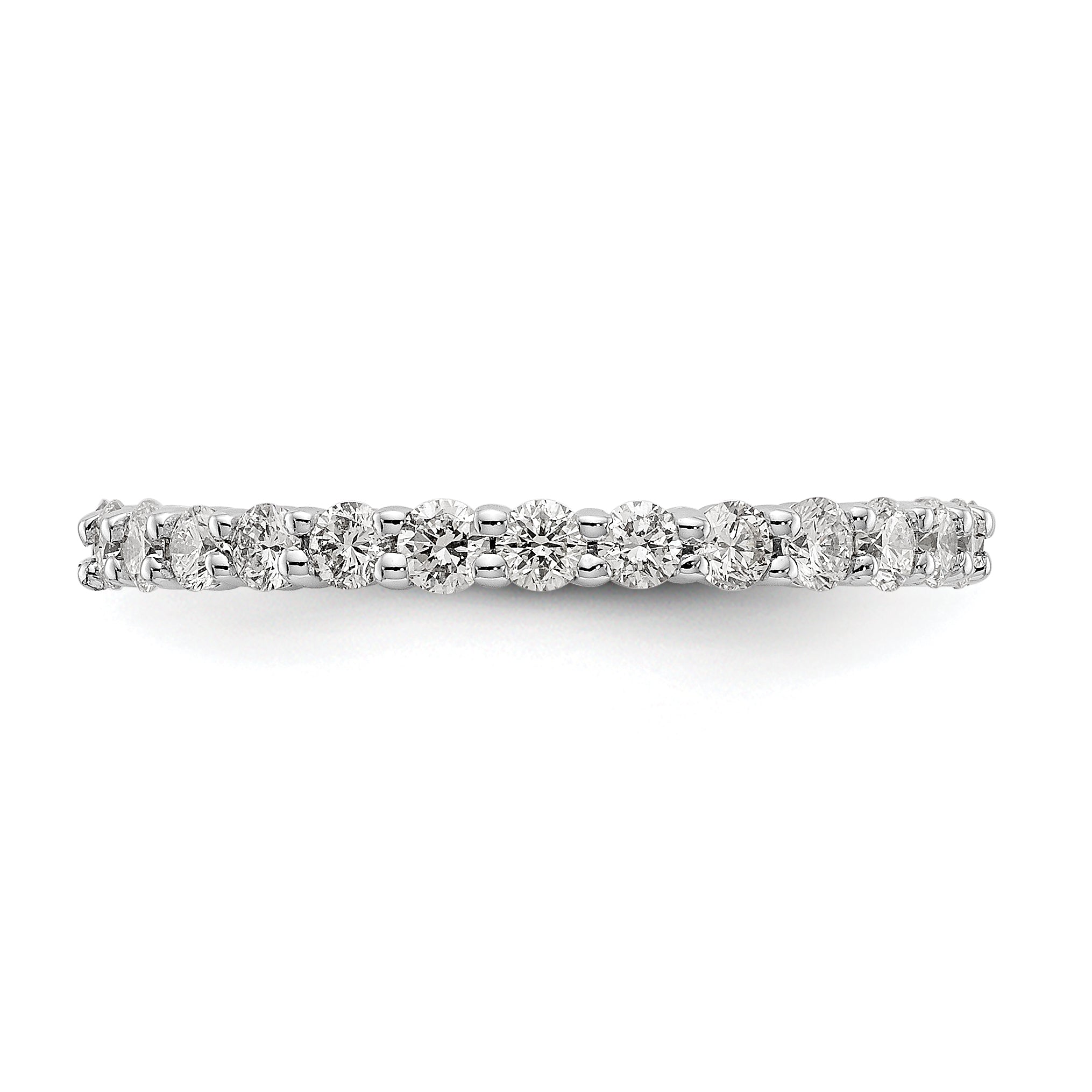 14k White Gold 1 carat Lab Grown Diamond VS/SI+ G+ Complete Size 4 Shared Prong Eternity Band