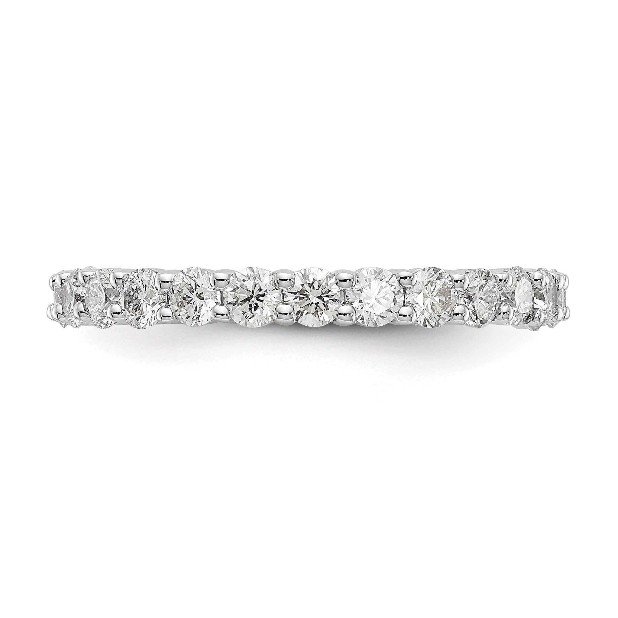 14k White Gold 1/2 carat Lab Grown Diamond VS/SI+ G+ Complete Size 4 Shared Prong Eternity Band