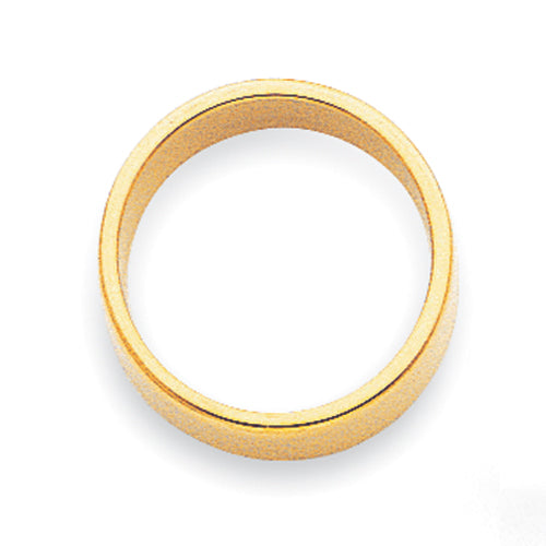 14k Yellow Gold 2mm Lightweight Flat Wedding Band Size 10