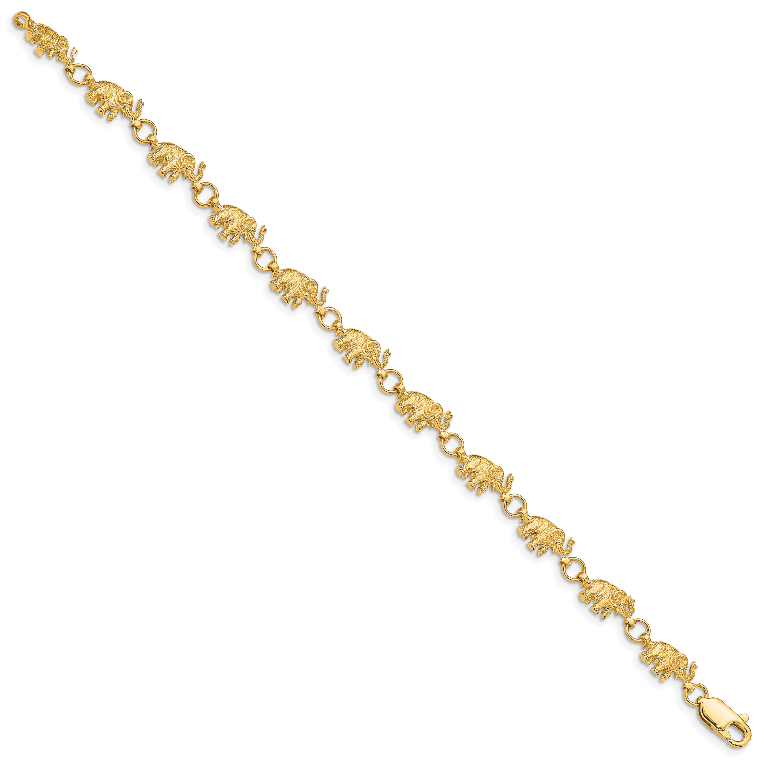 14K Elephant Bracelet