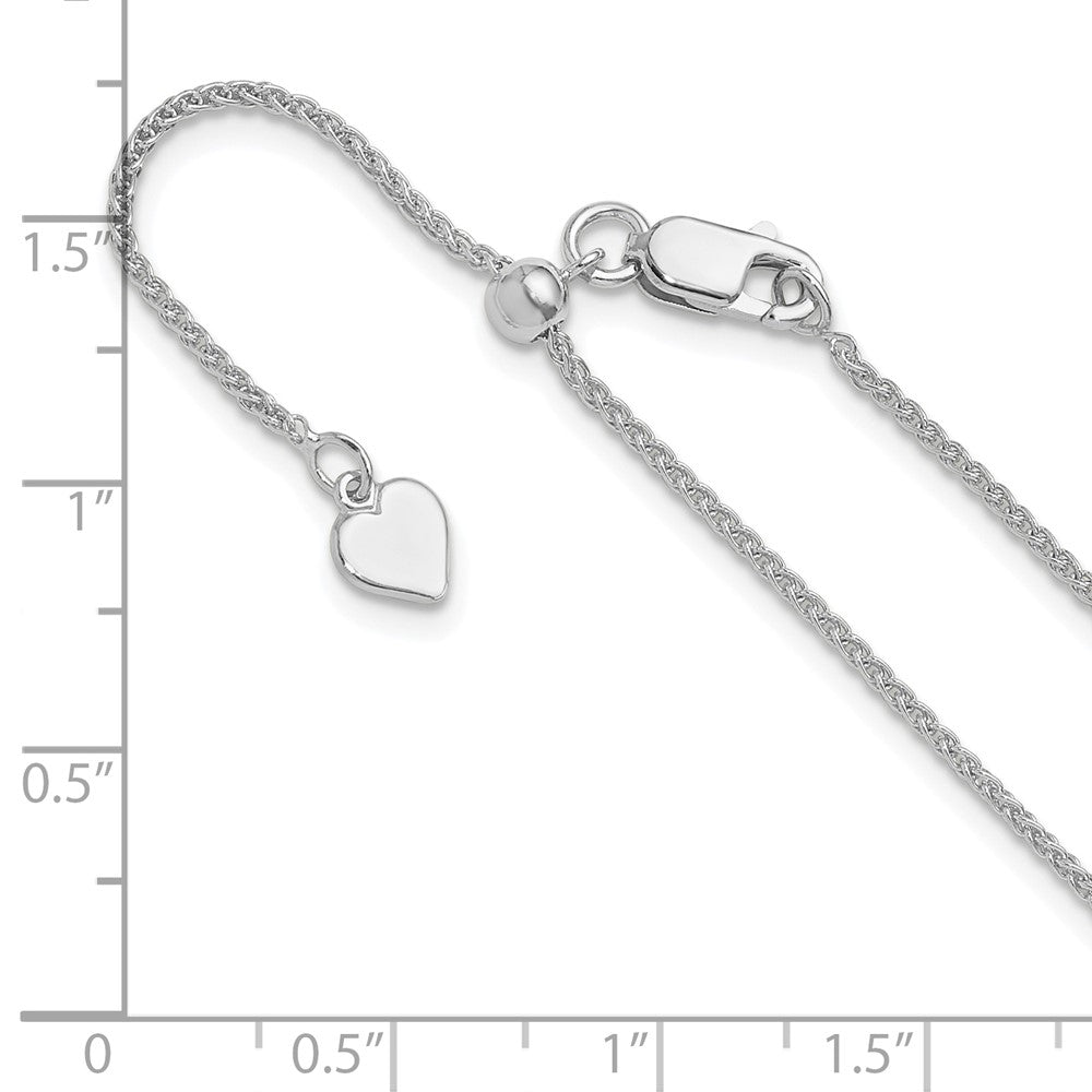 Sterling Silver Adjustable 1.3mm Spiga Chain