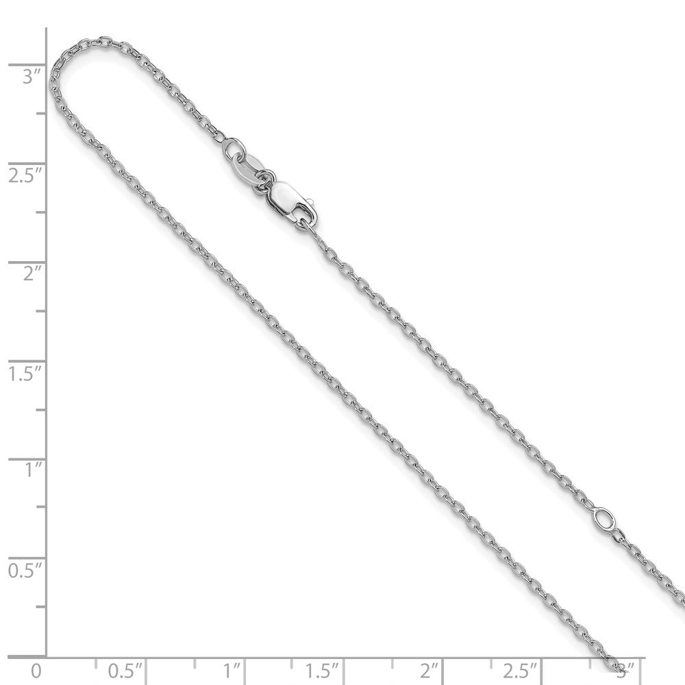 Sterling Silver 1.2mm Cable 16in w/2in ext. Chain