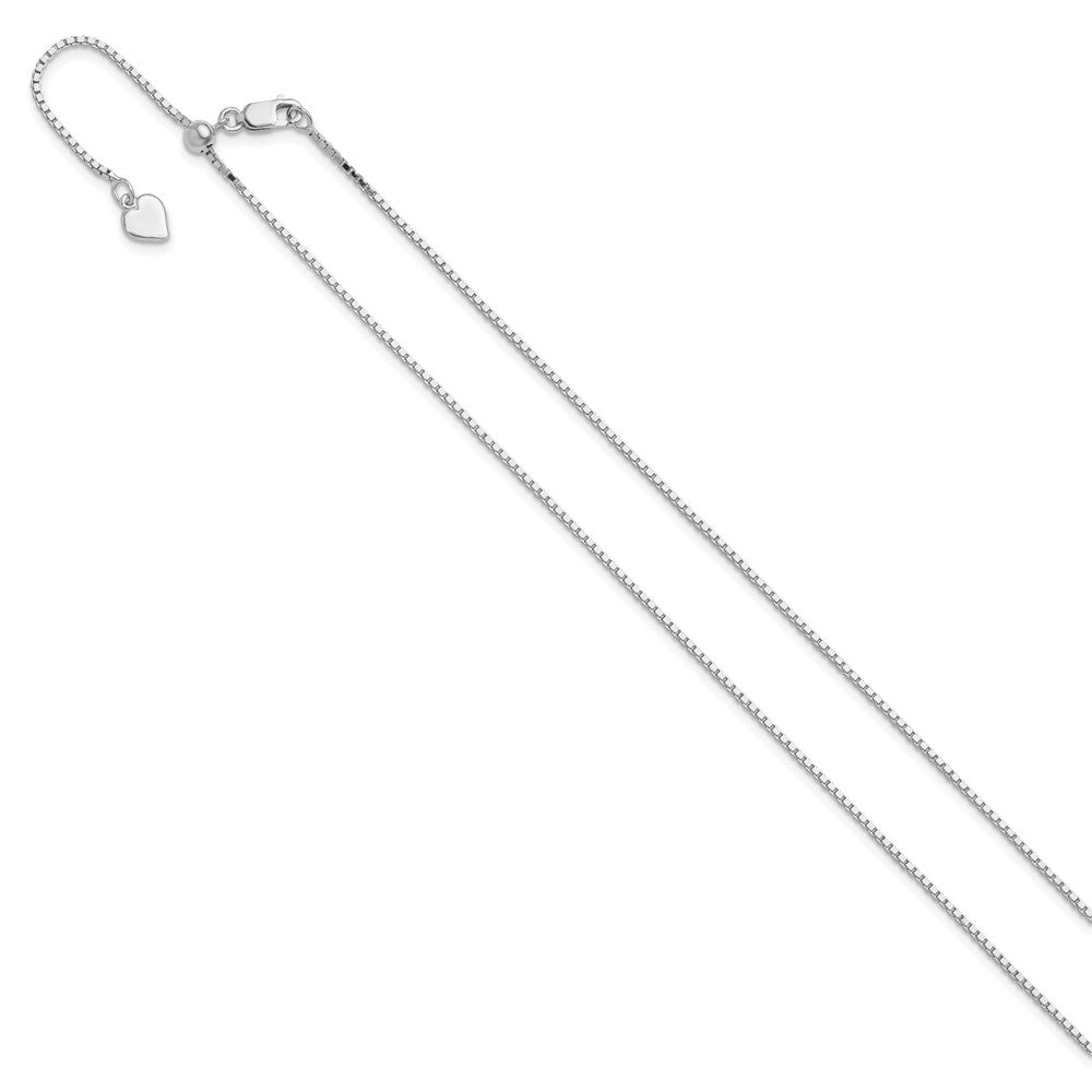 Sterling Silver Adjustable 1.1mm Box Chain
