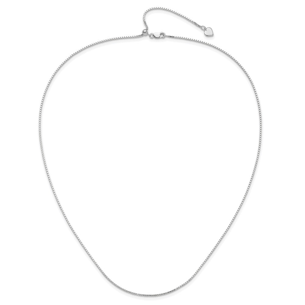 Sterling Silver Adjustable 1.1mm Box Chain