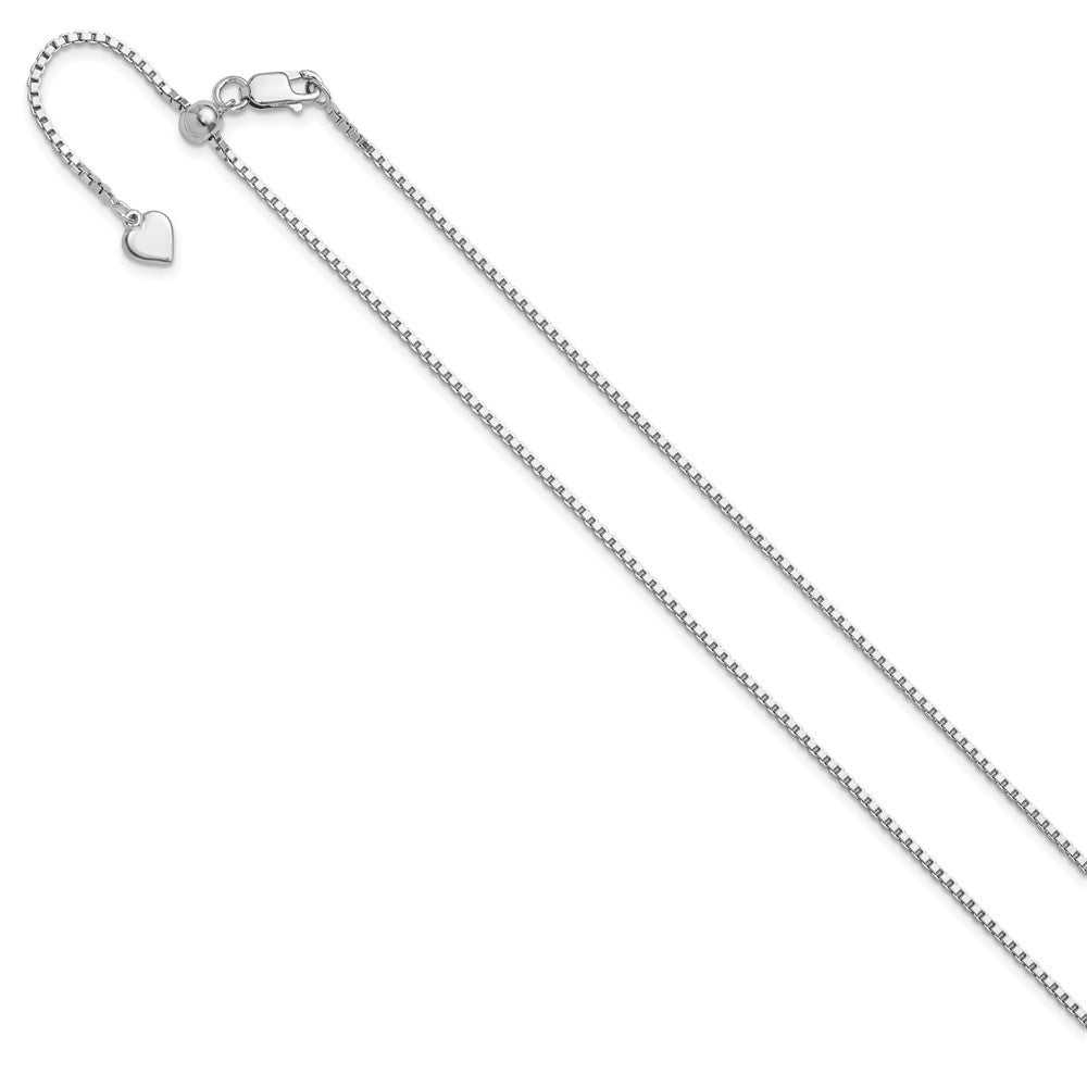Sterling Silver Adjustable 1.3mm Box Chain