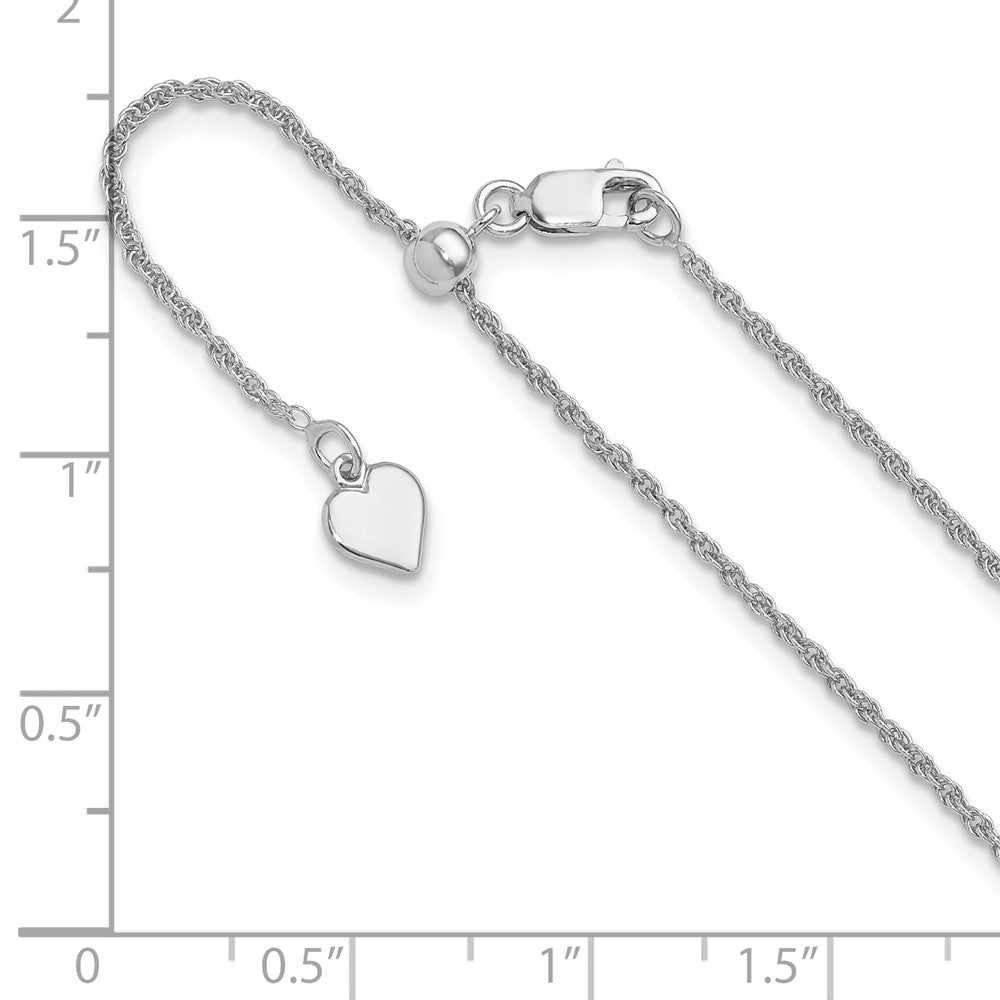 Sterling Silver Adjustable 1.35mm Loose Rope Chain
