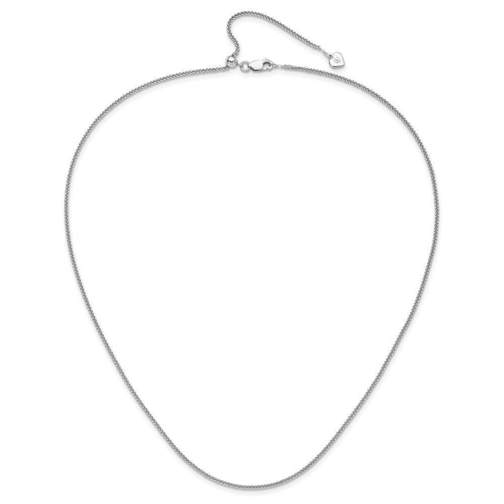 Sterling Silver Adjustable 1.45mm D/C Square Spiga Chain