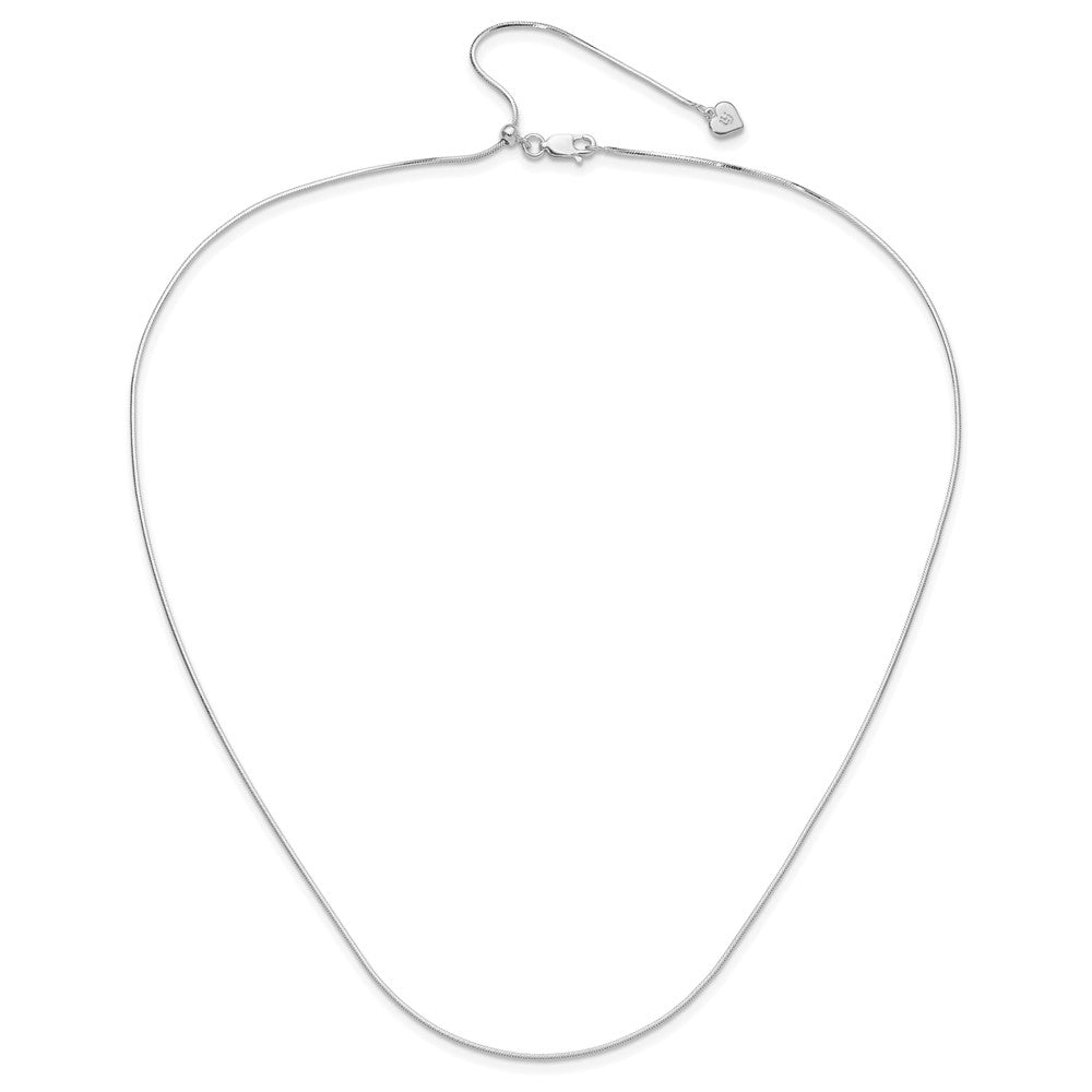 Sterling Silver Adjustable 1mm D/C Square Snake Chain