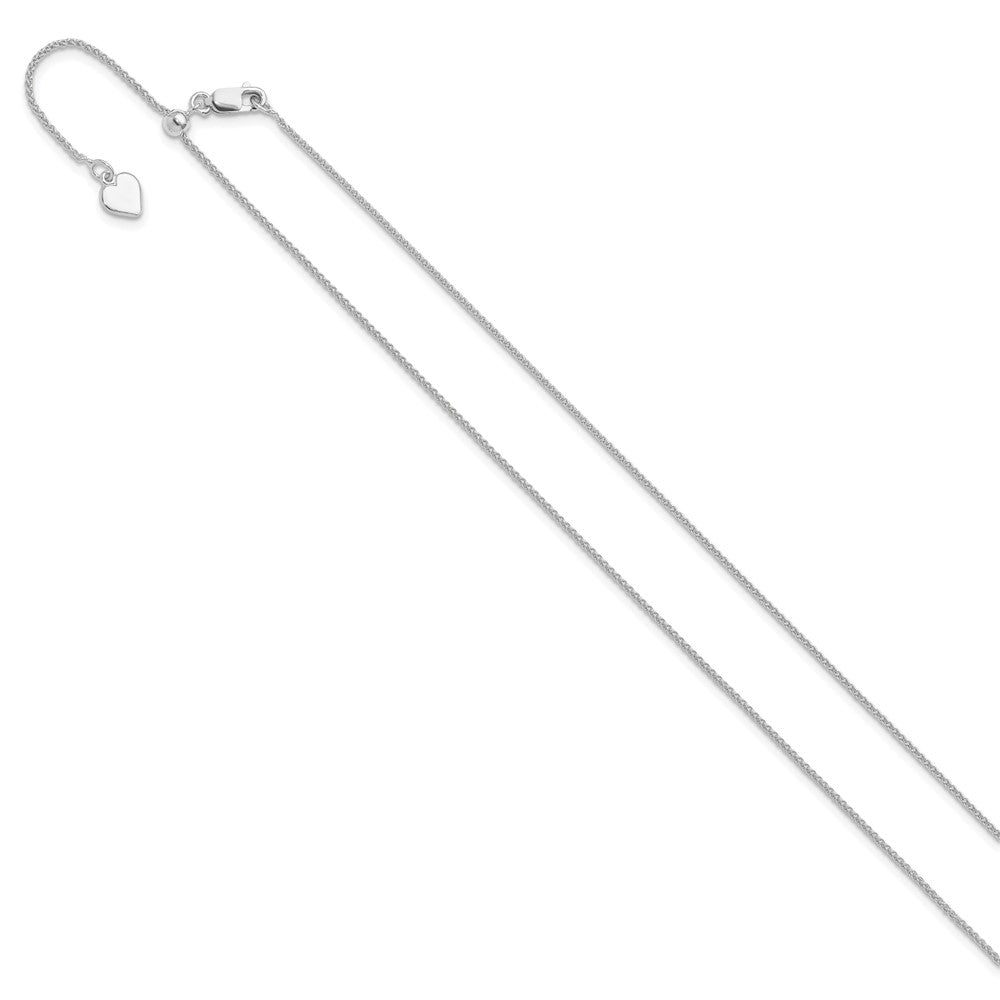 Sterling Silver Adjustable 1mm Spiga Chain