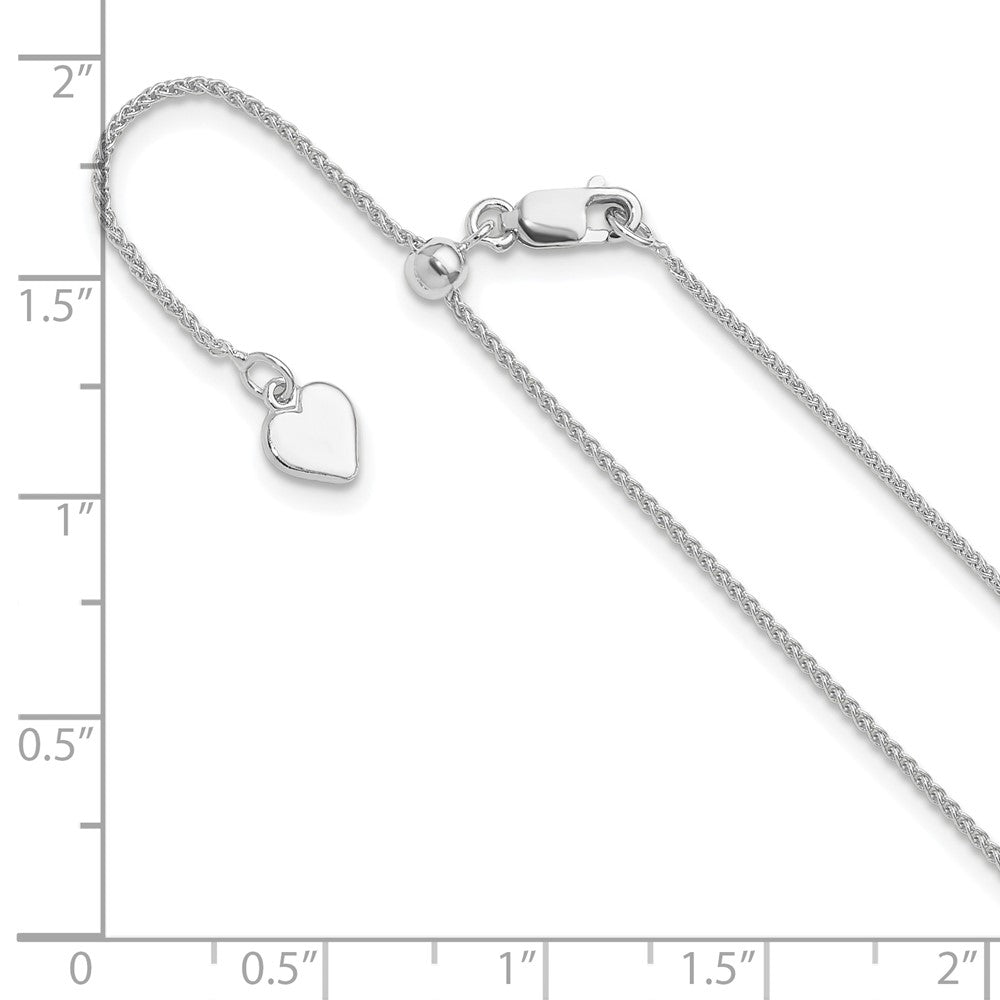 Sterling Silver Adjustable 1mm Spiga Chain