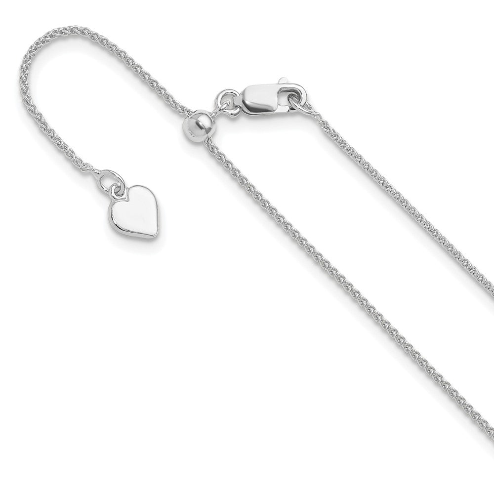 Sterling Silver Adjustable 1mm Spiga Chain
