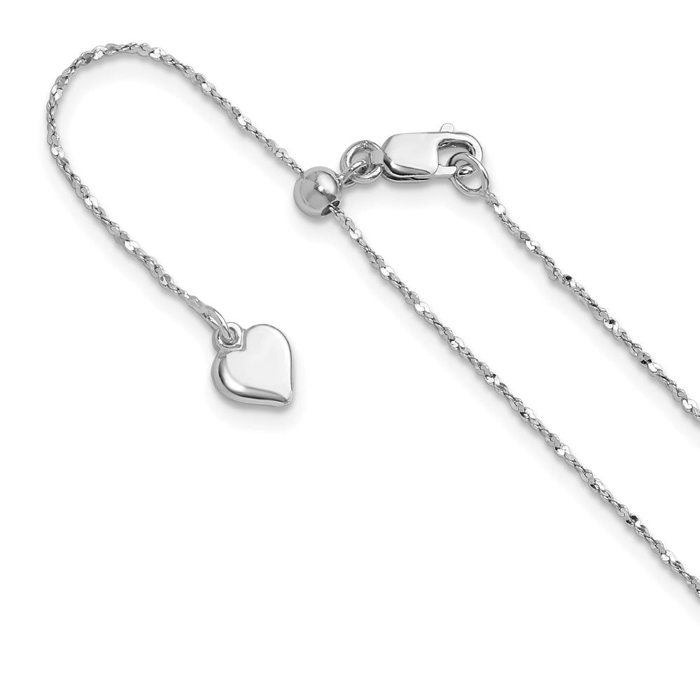 Sterling Silver Adjustable .95mm Singapore Chain