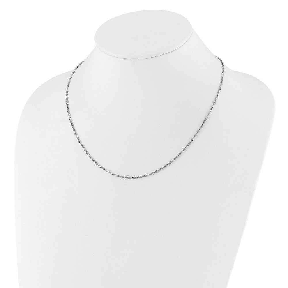Sterling Silver Adjustable 1.6mm Singapore Chain