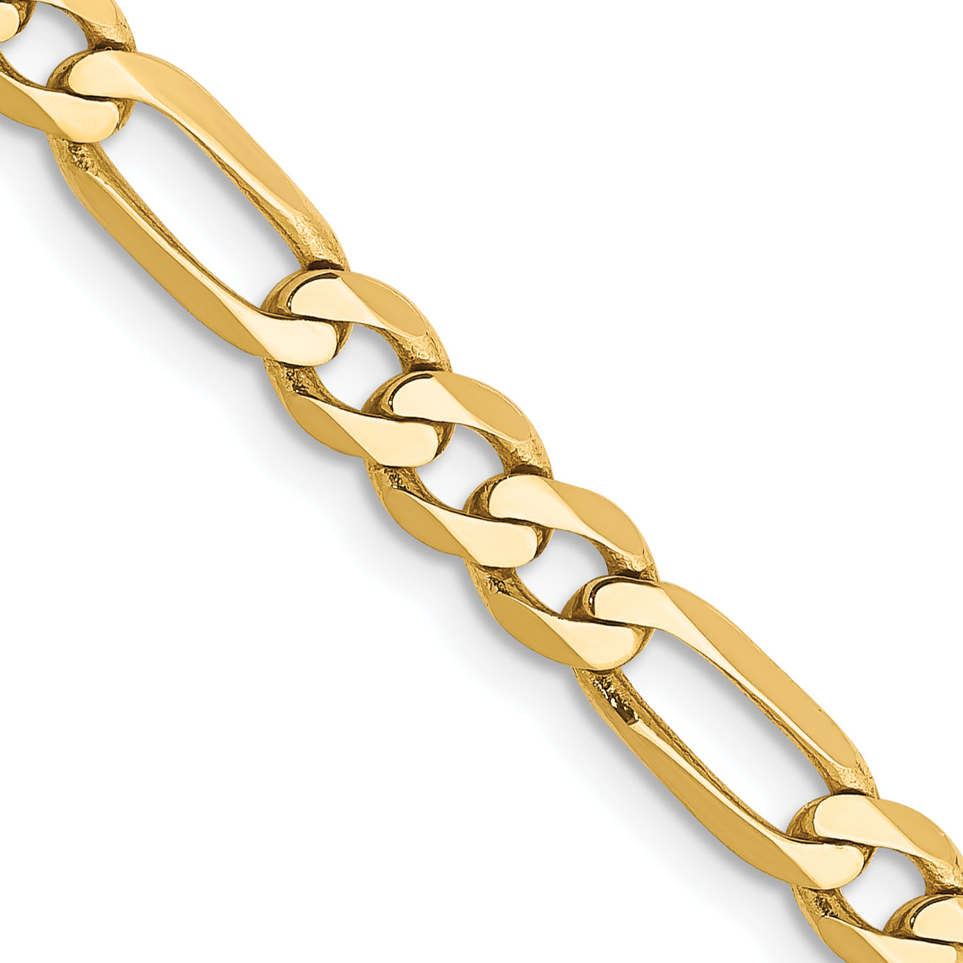 14K 22 Inch 4.75Mm Flat Figaro With Lobster Clasp Chain