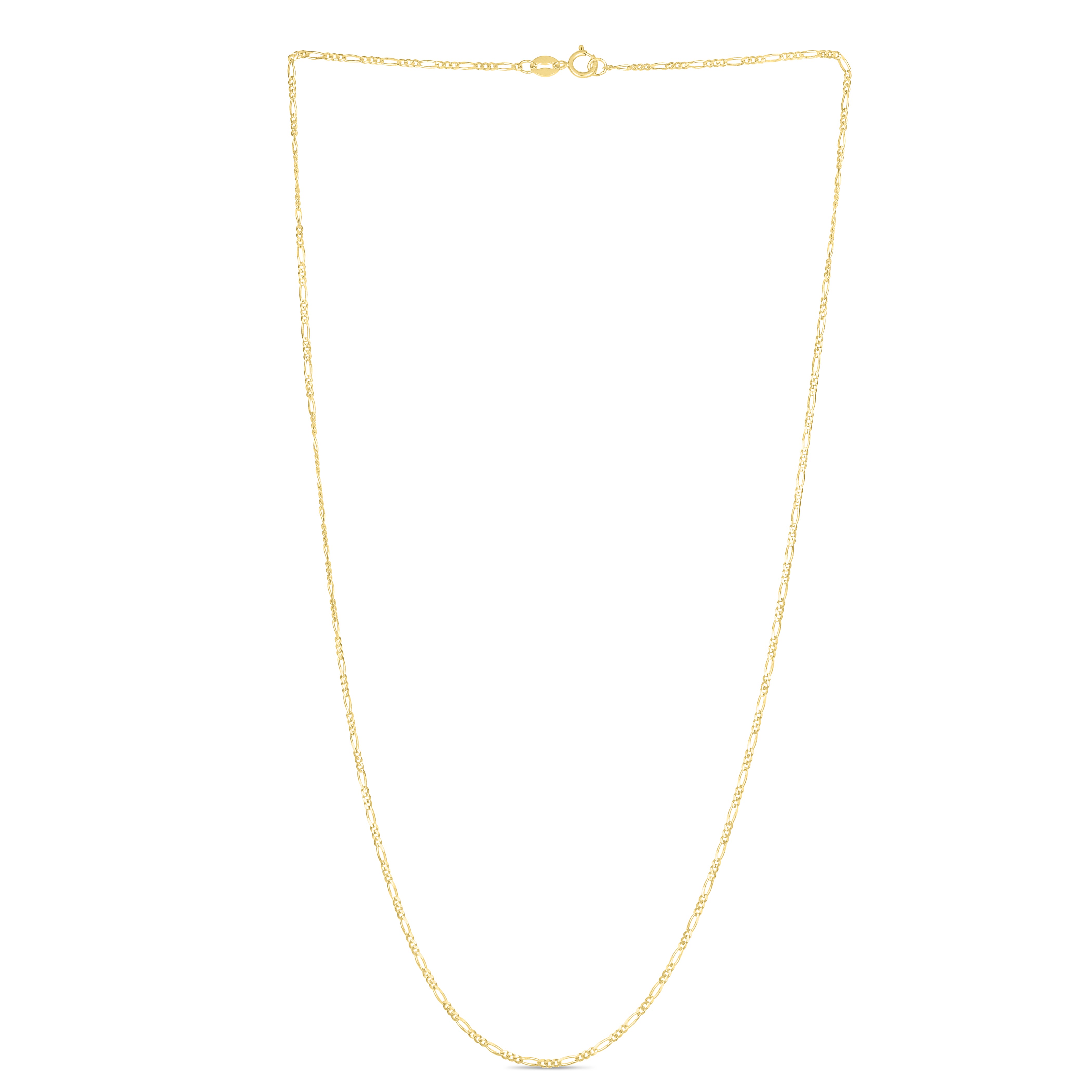14K Yellow Gold 10" 1.3mm Figaro Chain