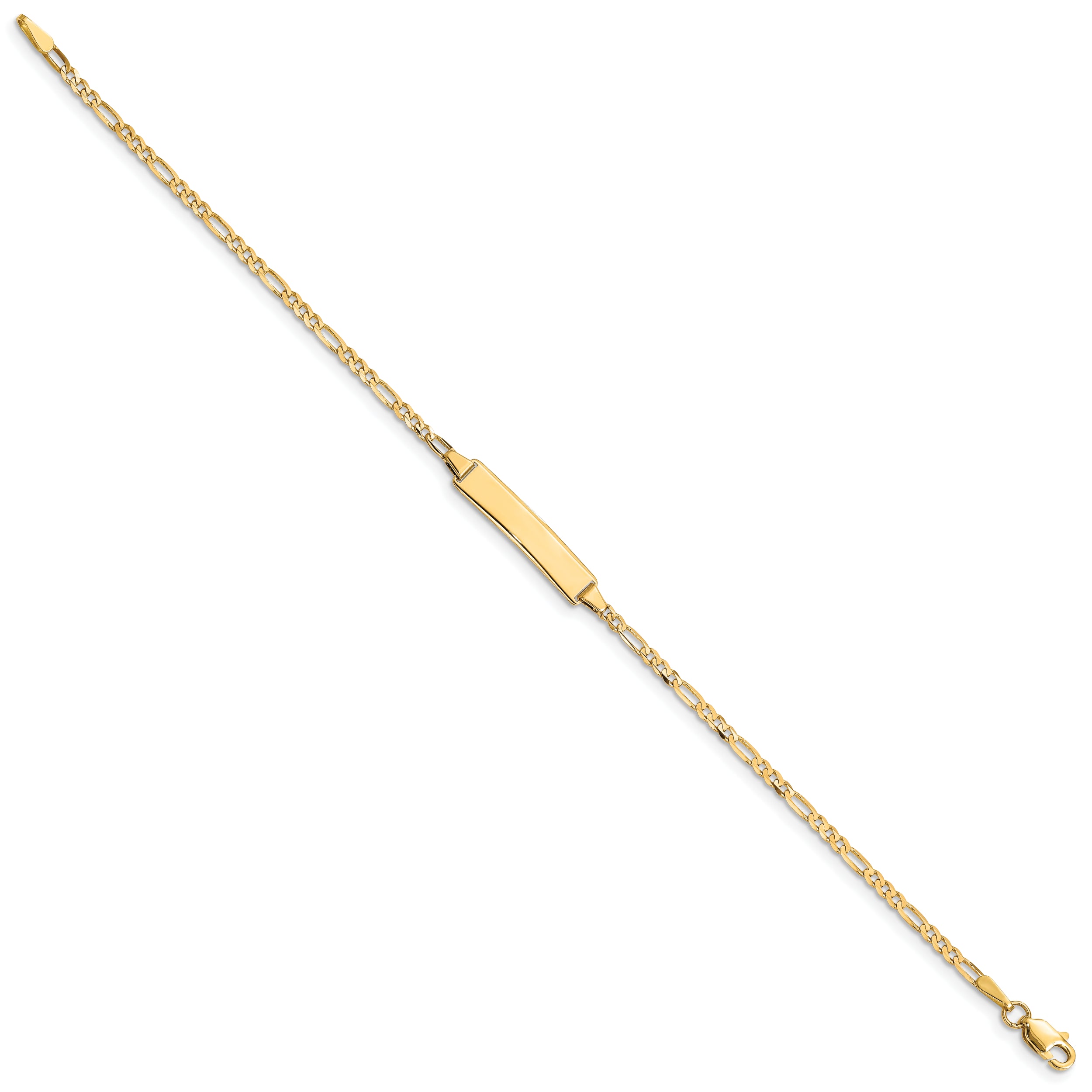 14K Figaro Link Id Bracelet