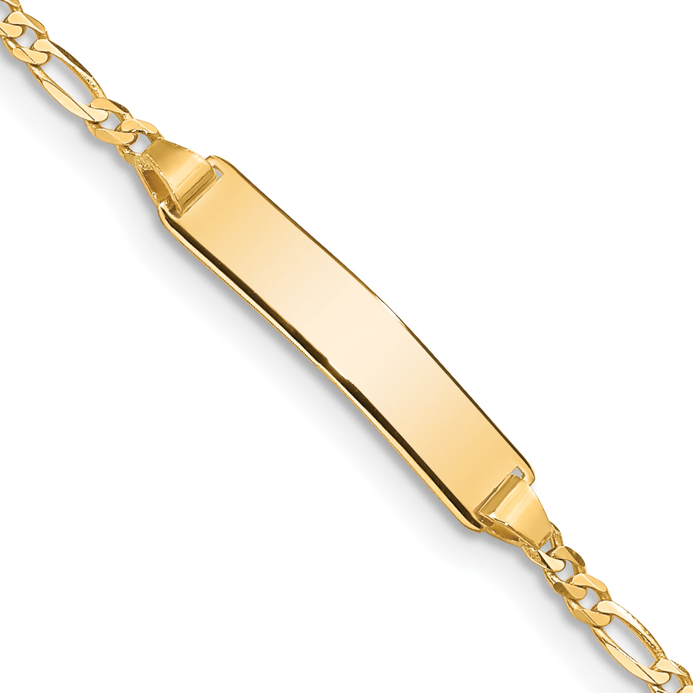 14K Figaro Link Id Bracelet