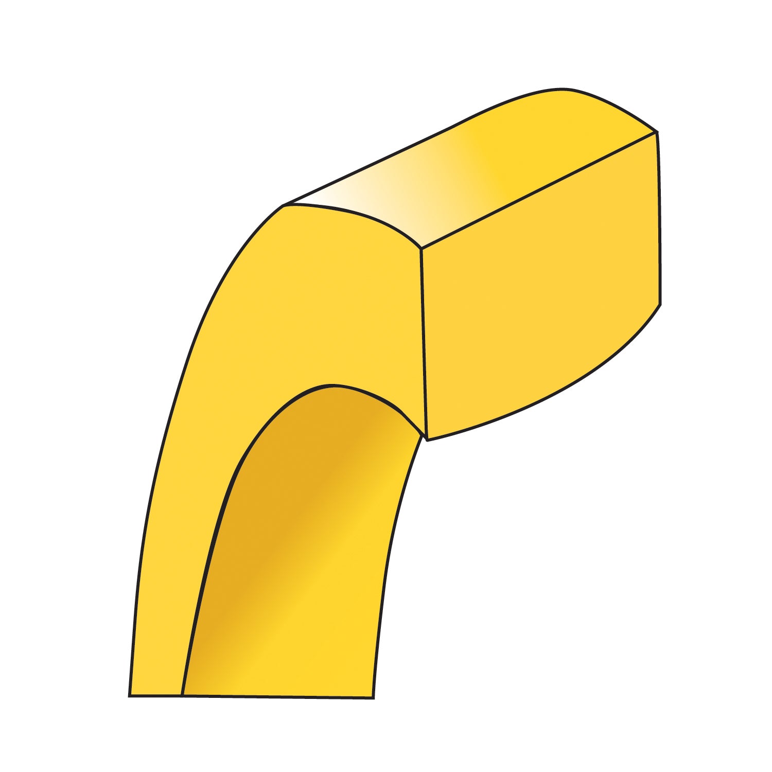 10k Yellow Gold 7mm Standard Weight Flat Comfort Fit Wedding Band Size 5