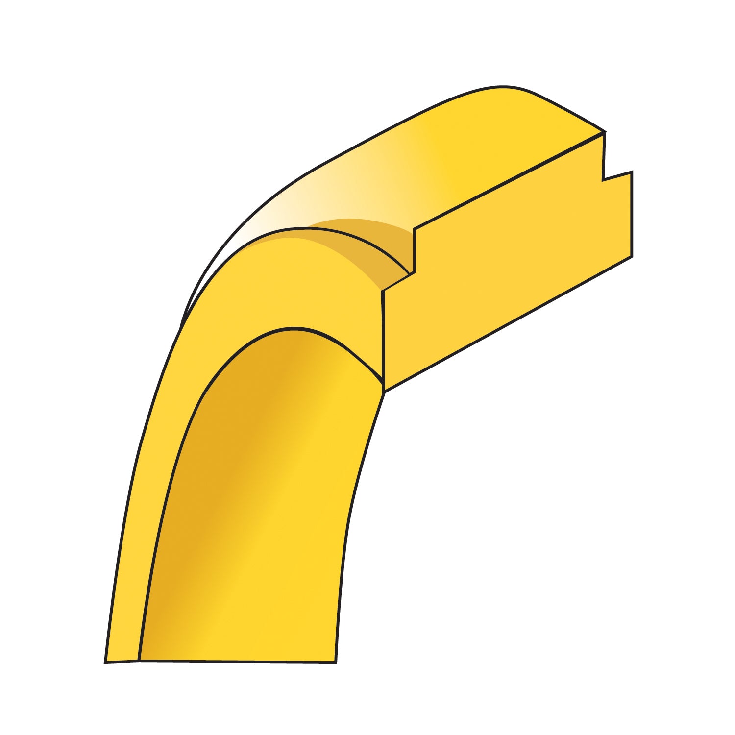 14k Yellow Gold 8mm Flat with Step Edge Wedding Band Size 14