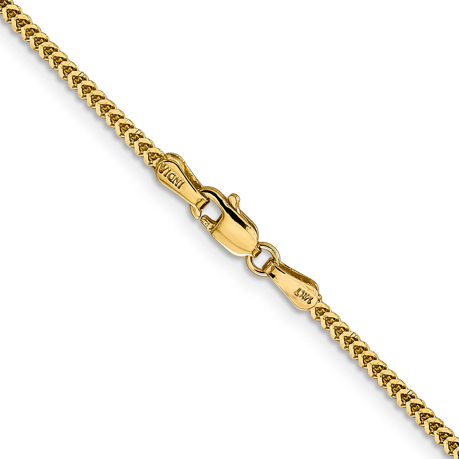 14K 16 Inch 1.4Mm Franco With Lobster Clasp Chain