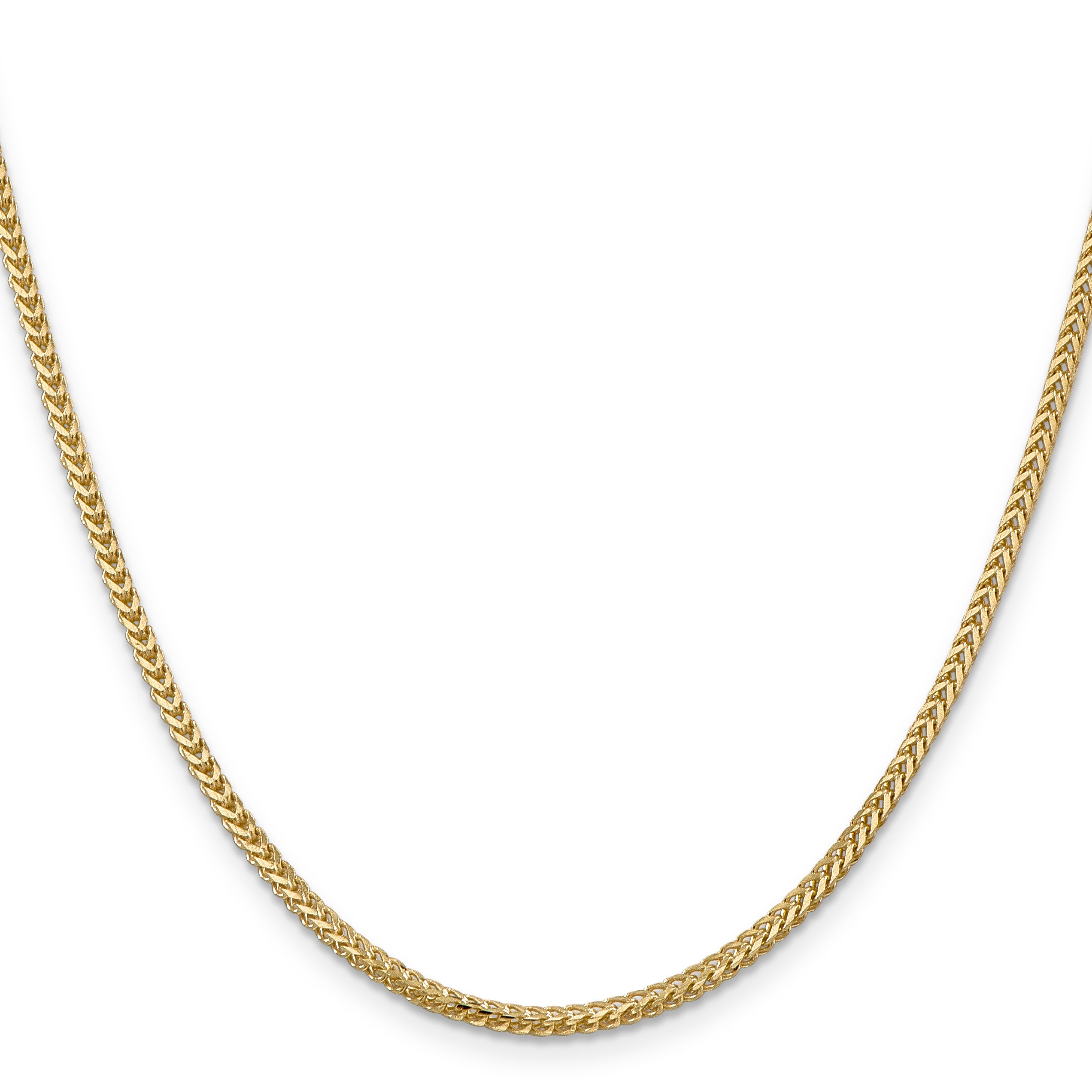 14K 16 Inch 2Mm Franco With Lobster Clasp Chain