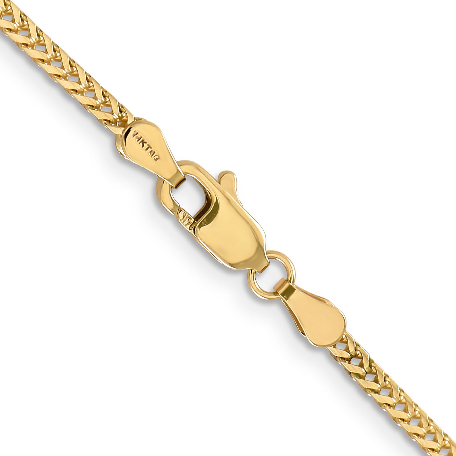 14K 16 Inch 2Mm Franco With Lobster Clasp Chain