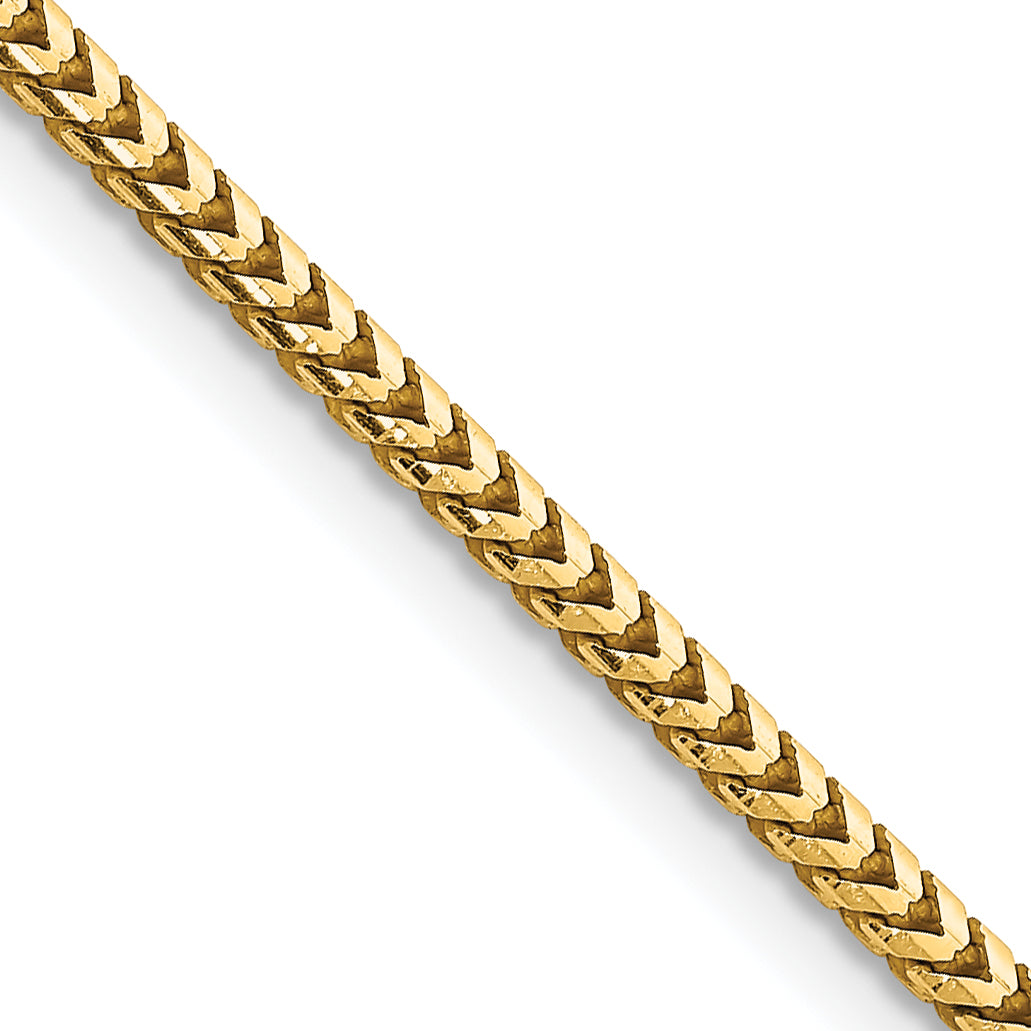 14K 30 Inch 2.5Mm Franco With Lobster Clasp Chain