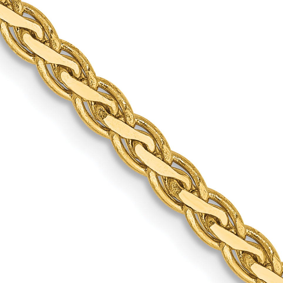 14K 20 Inch 2.8Mm Flat Wheat With Lobster Clasp Chain