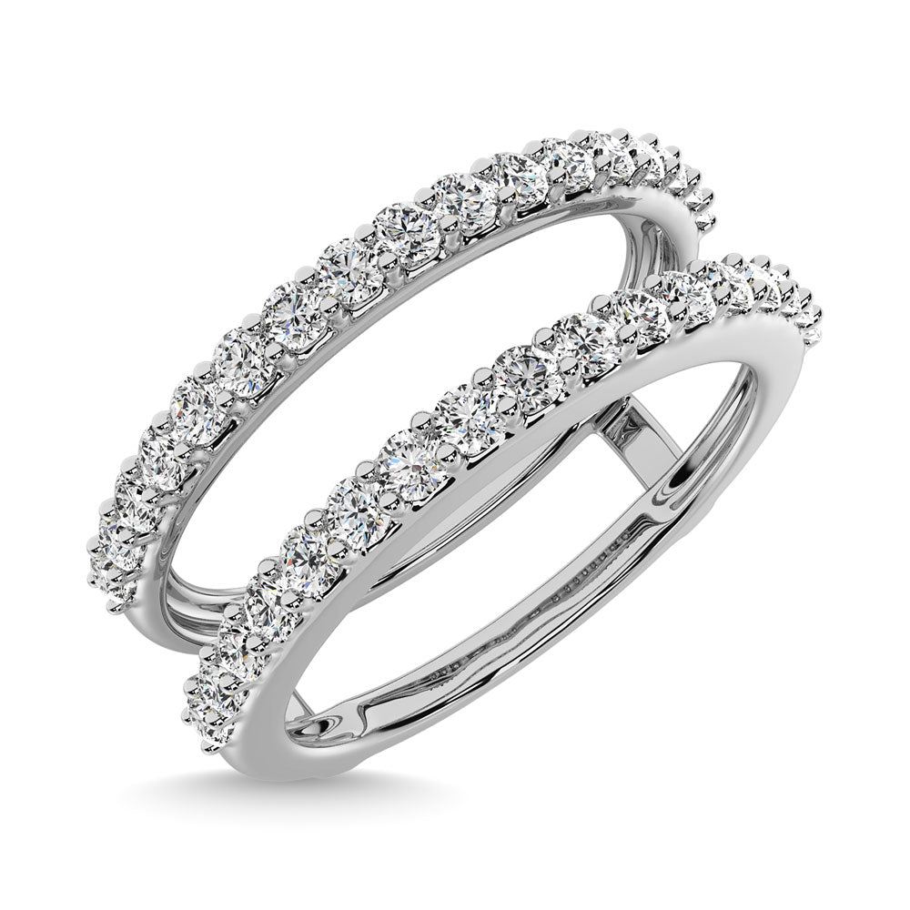 Diamond 1/2 Ct.Tw. Guard Ring In 14K White Gold