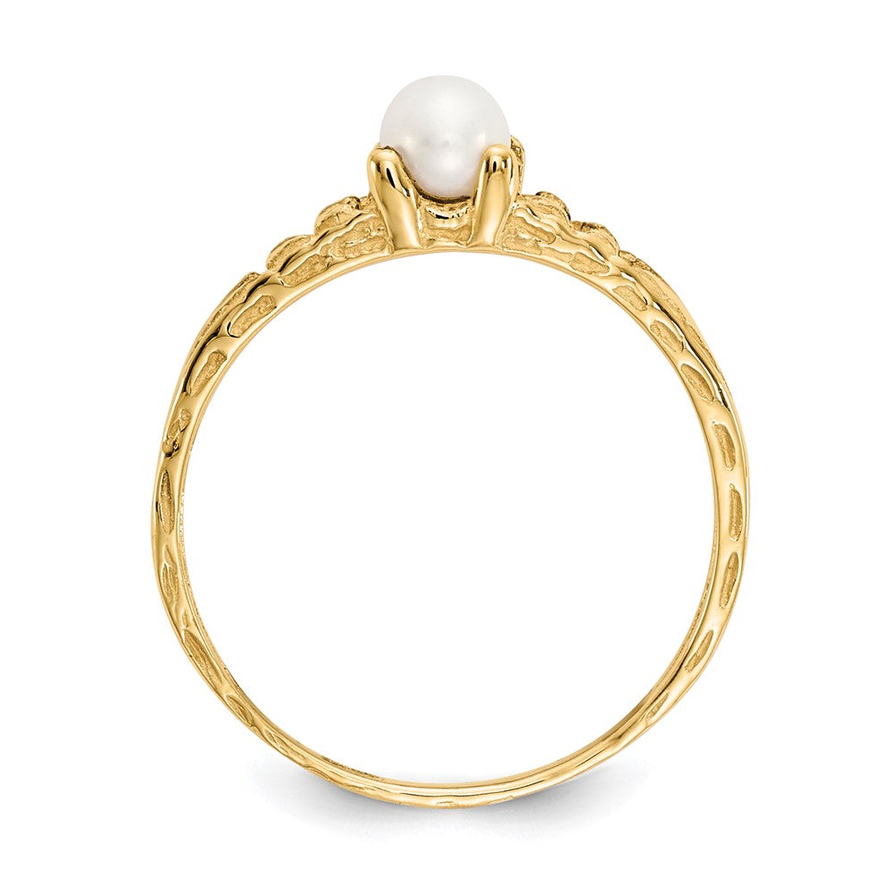 14k Madi K 3mm FW Cultured Pearl Birthstone Baby Ring