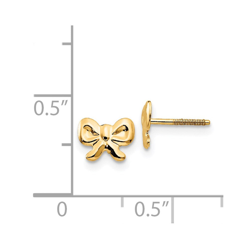 14k Madi K Bows Screwback Earrings