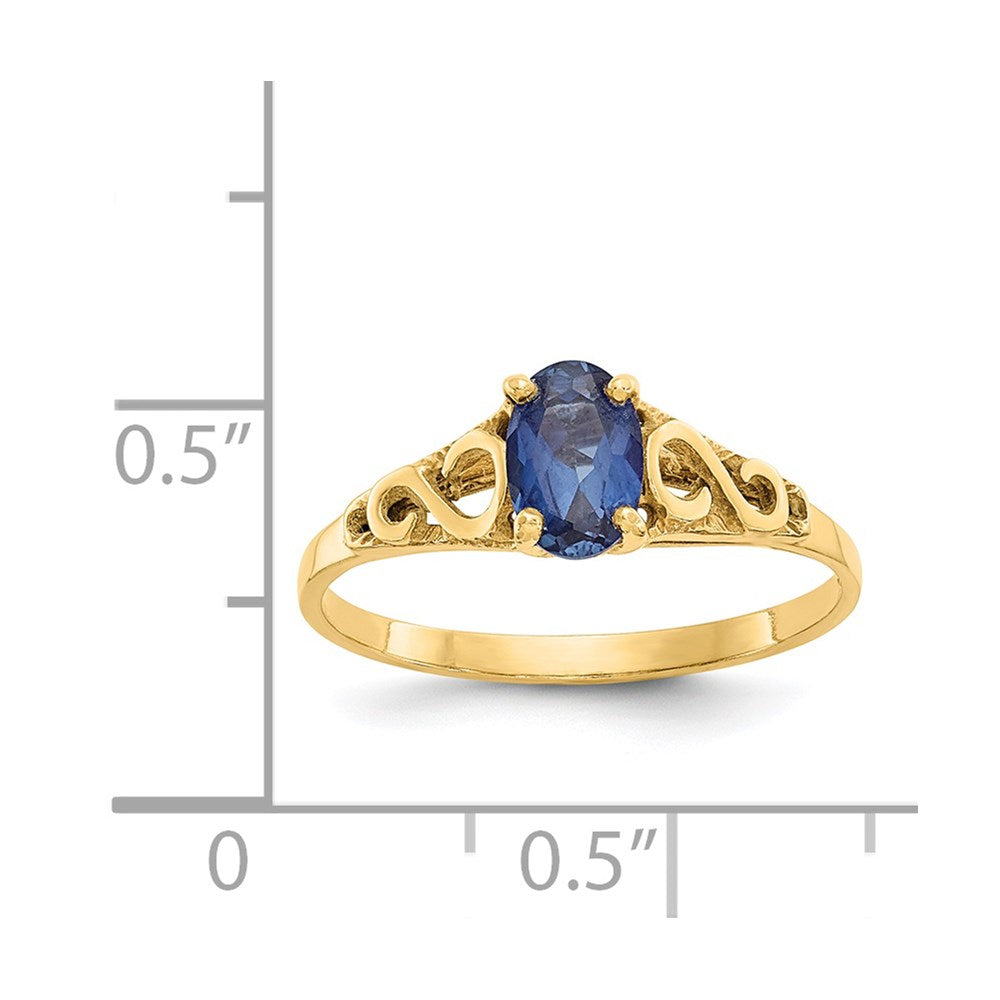 14k Madi K Synthetic Sapphire Spinel Ring