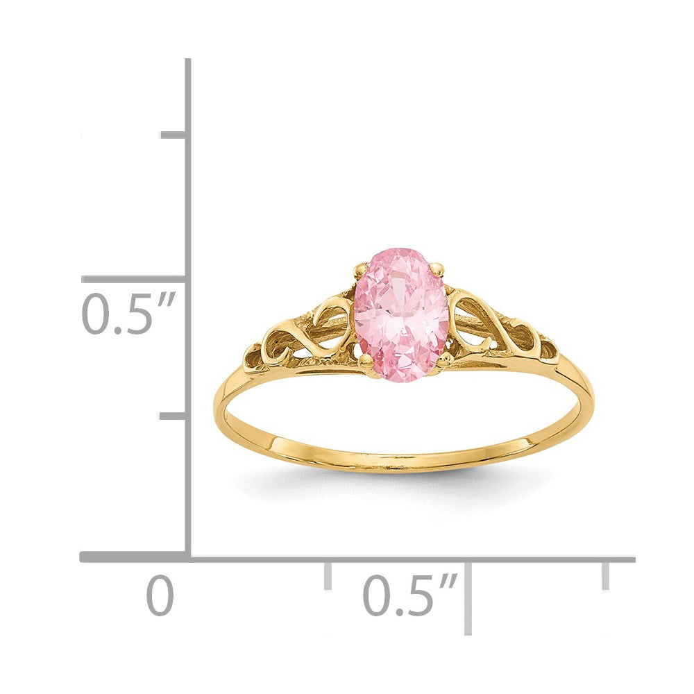 14k Madi K Synthetic Rose Zircon Ring