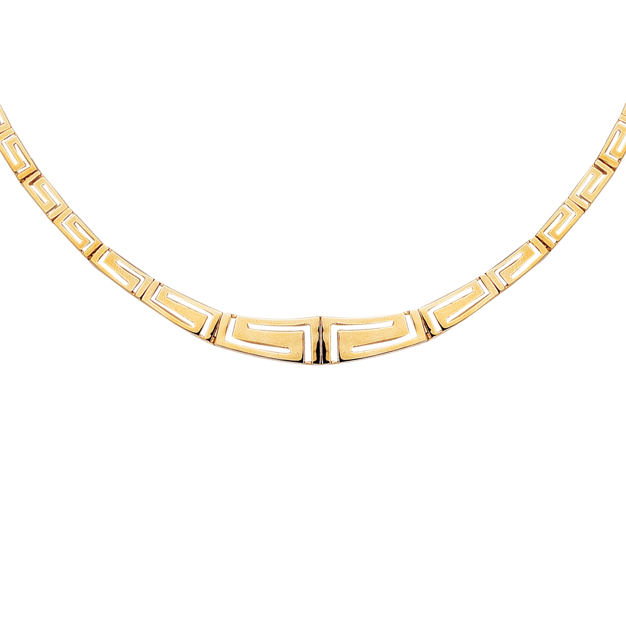 14K Yellow Gold 17" Greek Key Necklace