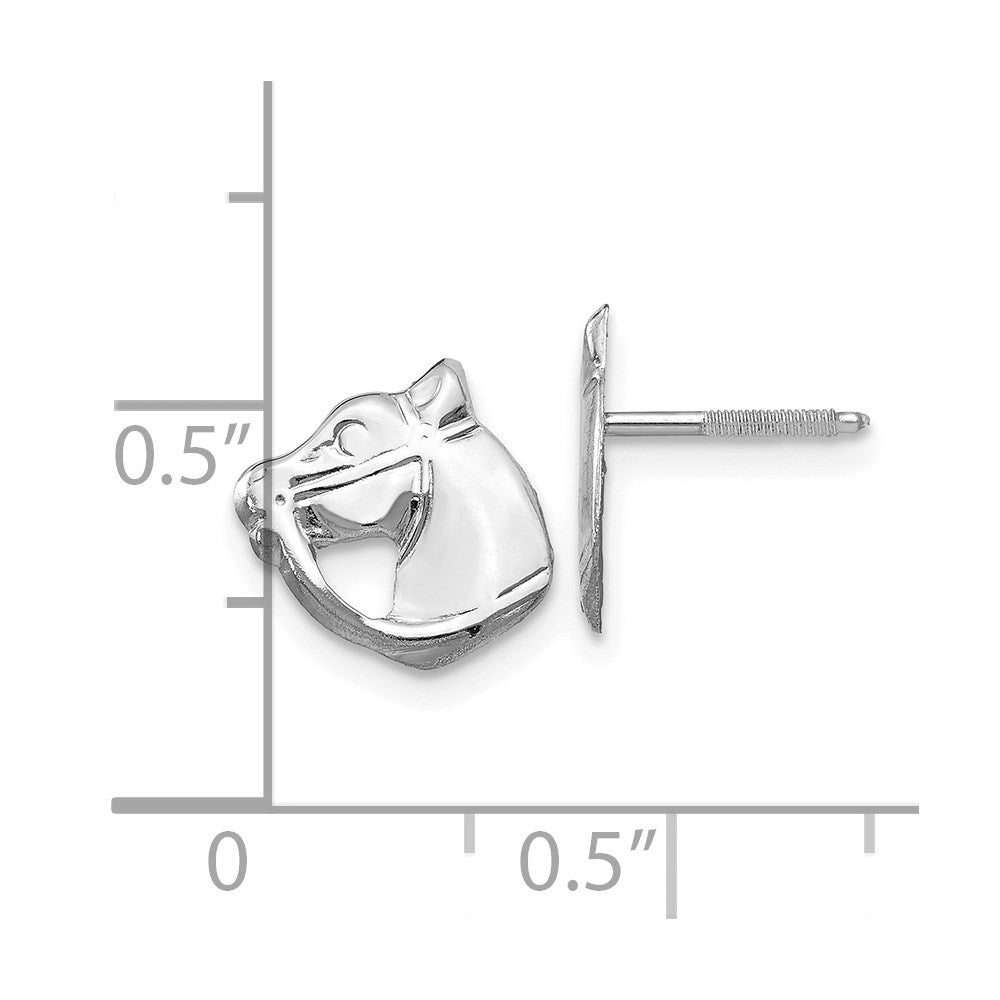 14kw Madi K Screwback Horse Post Earrings