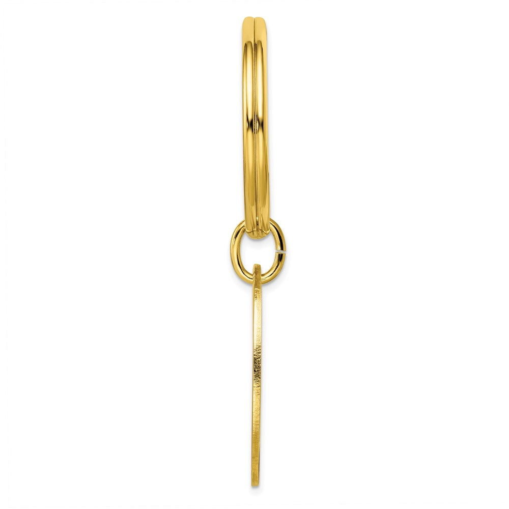Gold-plated Kelly Waters Polished Oval Key Ring
