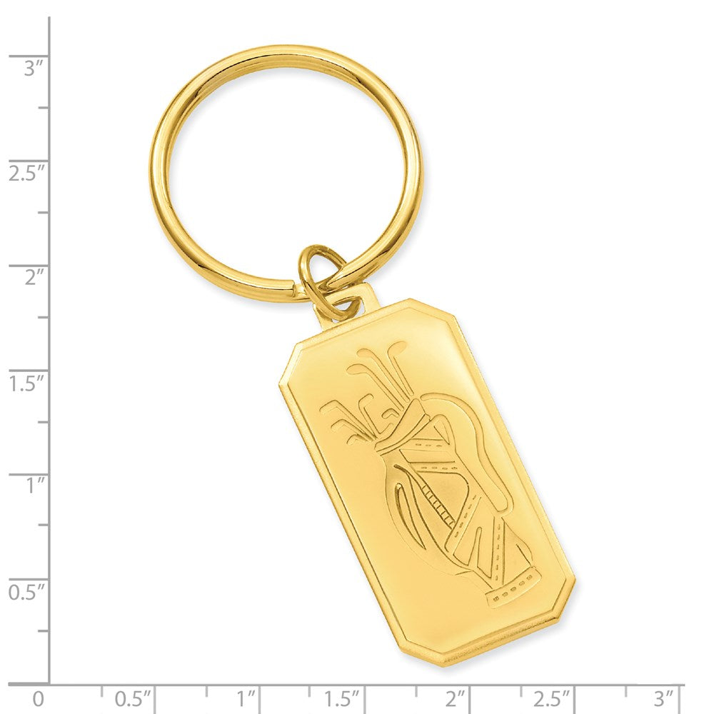 Gold-plated Kelly Waters Golf Bag Key Ring