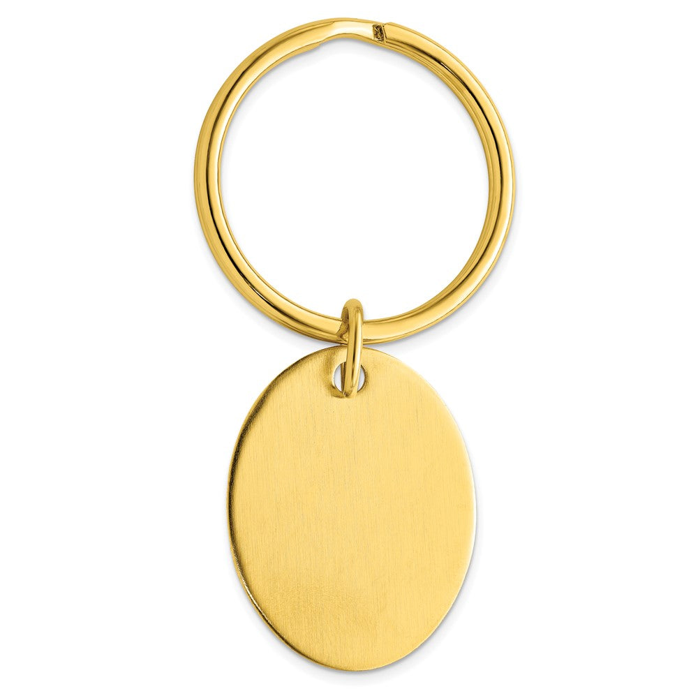 Gold-plated Kelly Waters Satin Oval Key Ring