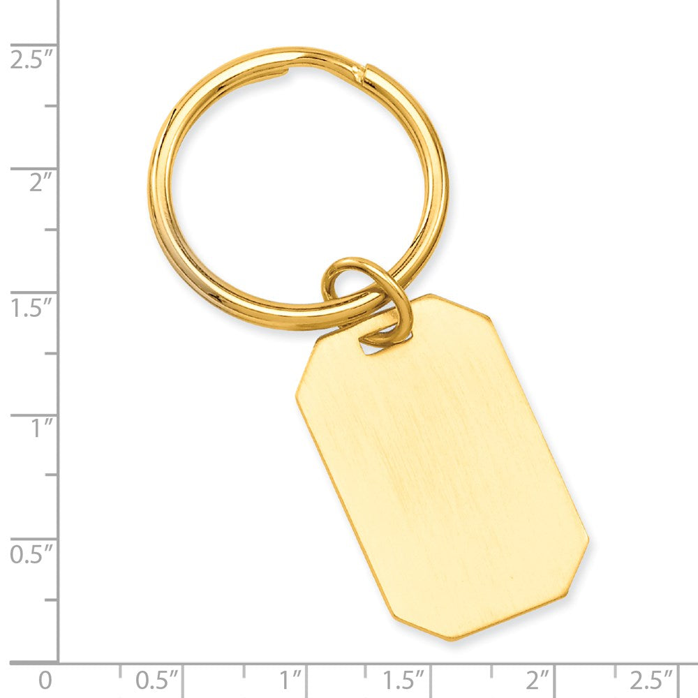 Gold-plated Kelly Waters Satin Rectangle Key Ring