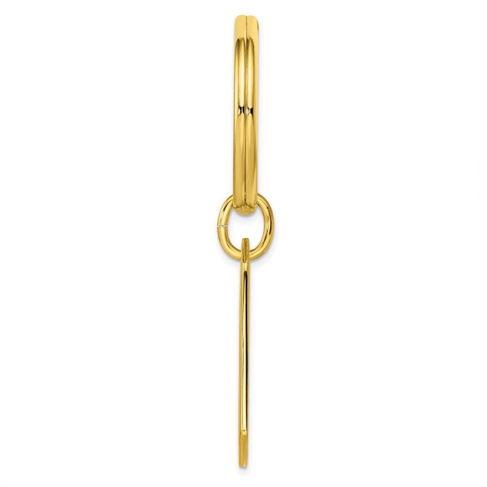 Gold-plated Kelly Waters with Engraveable Area Florentine Key Ring