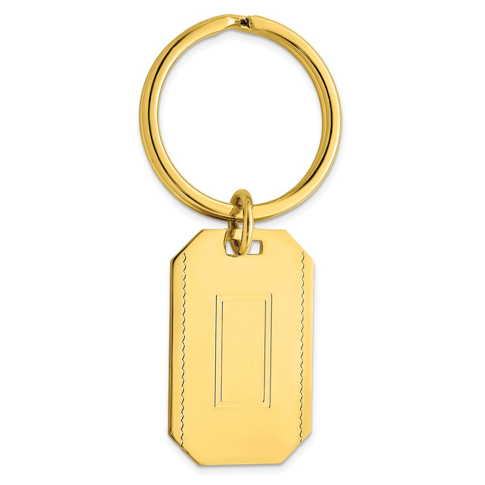Gold-plated Kelly Waters with Engraveable Area Key Ring