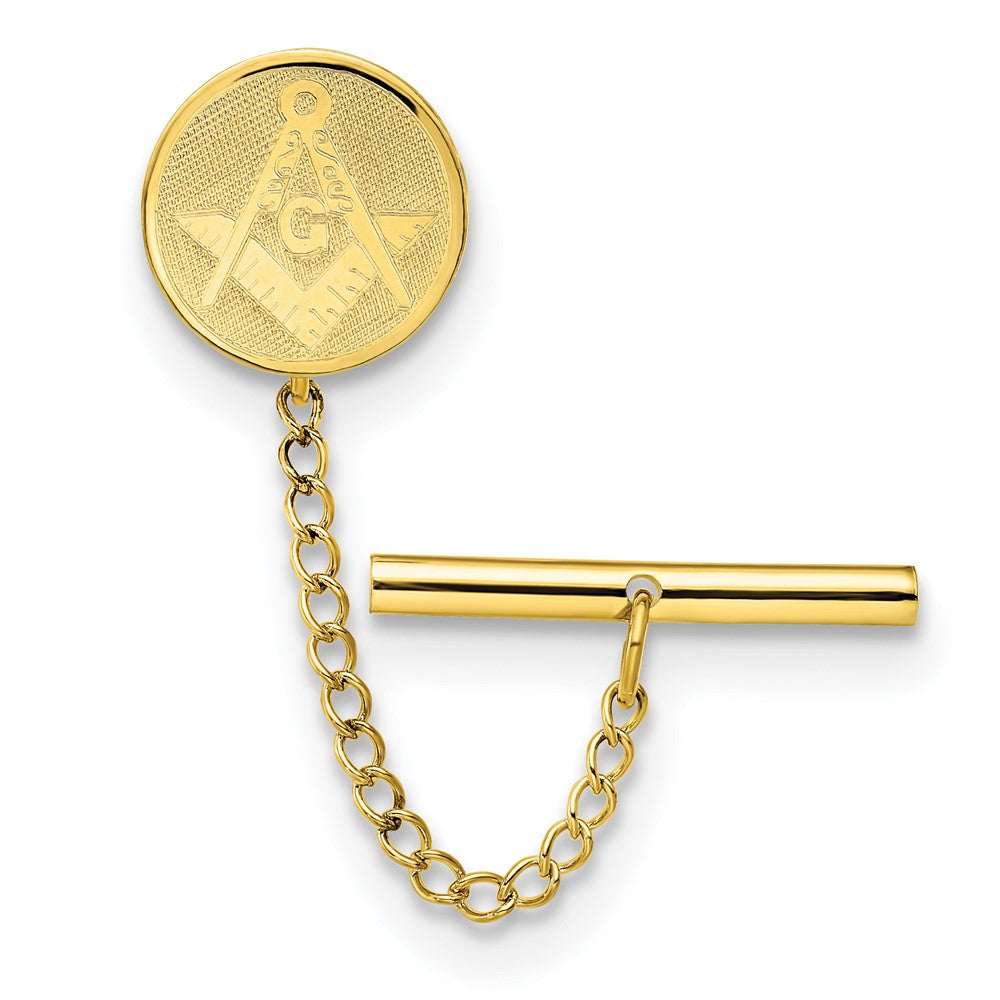 Kelly Waters Gold-plated Masonic Tie Tac with Safety Chain