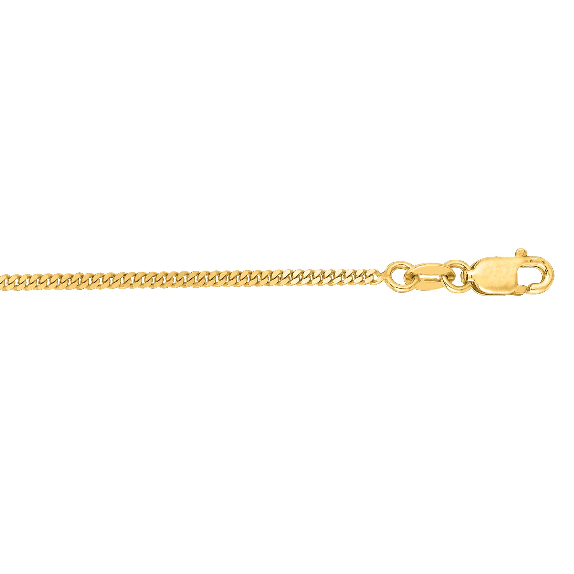 14K Yellow Gold 1.4mm Gourmette 24" Chain with Lobster Lock