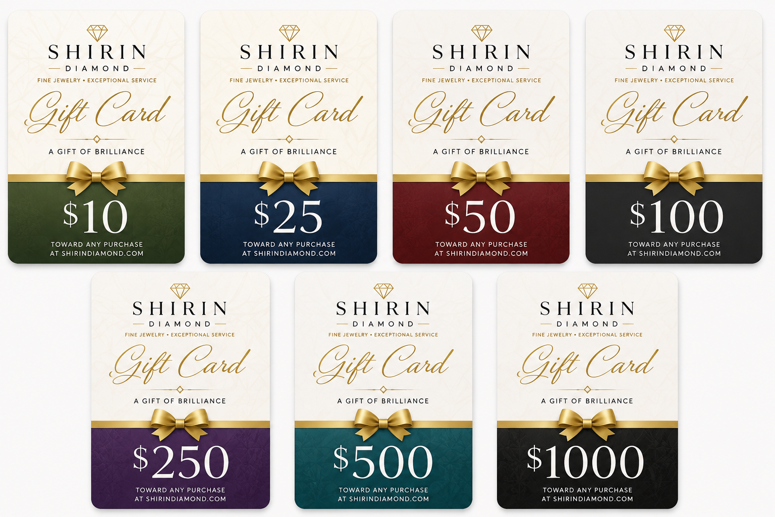 Gift Cards by Shirin Diamonds