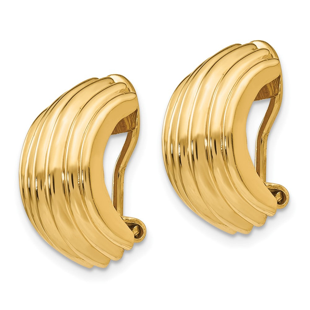 14k Omega Clip Non-pierced Earrings